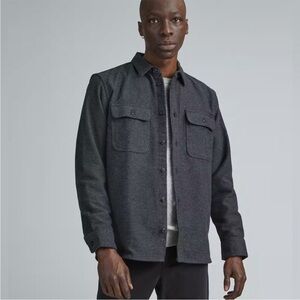 Everlane Men’s Charcoal Grey The Heavyweight Overshirt Flannel Uniform